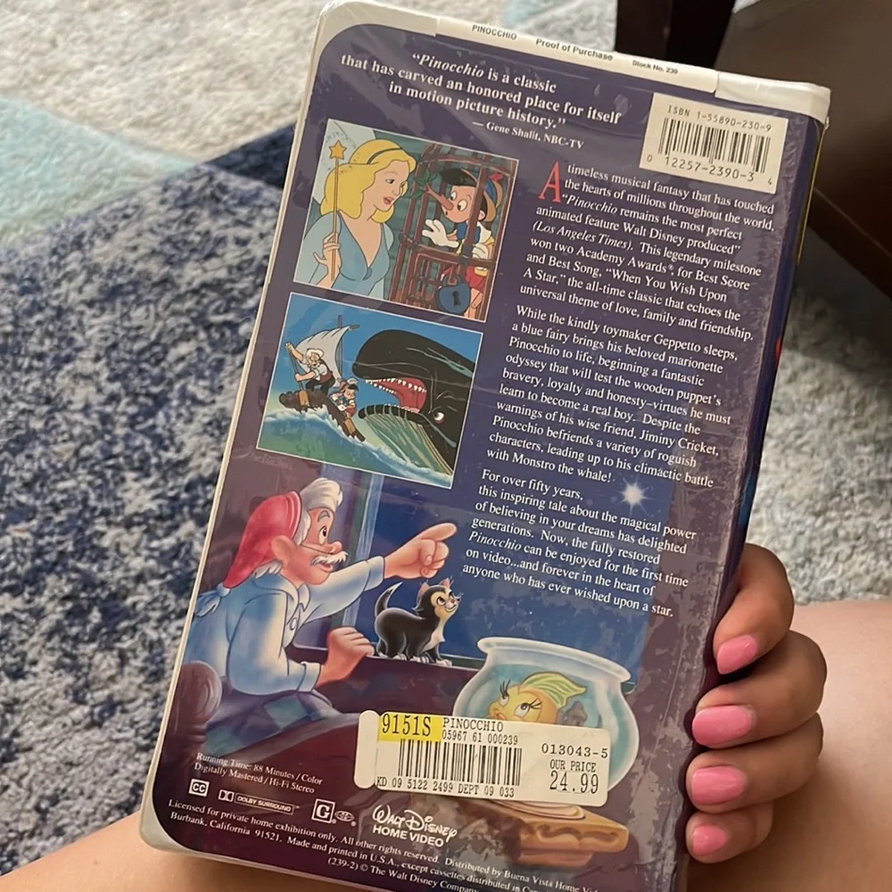 Original Pinocchio vhs (unopened)